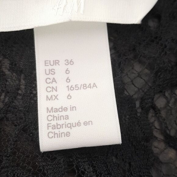 H&M t-shirt size 6 lace detail on back and sleeves good condition - Picture 3 of 5